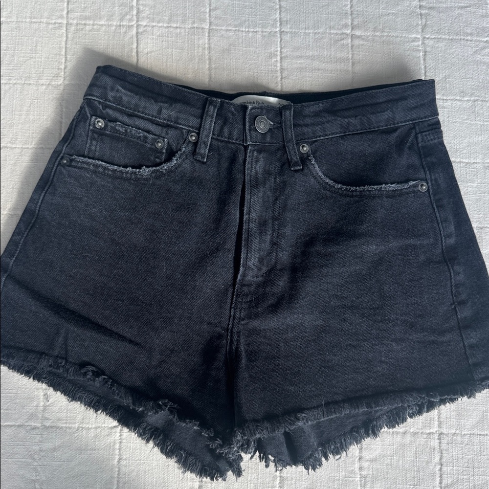 Abercrombie & Fitch High Rise Black Shorts